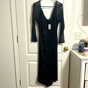 Plus Size Black Midi Dress.  Never Worn.  Size 20.